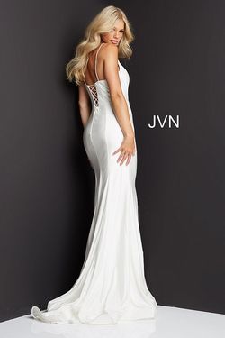 Style JVN07643 Jovani Blue Size 4 Corset Mermaid Dress on Queenly
