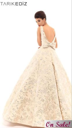 Style 50457 Tarik Ediz Nude Size 8 50457 Tall Height Ball gown on Queenly