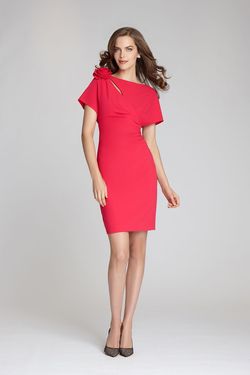 Style #209234 Teri Jon Pink Size 4 Military Tall Height Cocktail Midi A-line Dress on Queenly