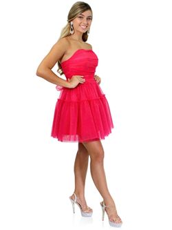 Style 6014 Marc Defang Pink Size 6 $300 Tall Height Jewelled Cocktail Dress on Queenly