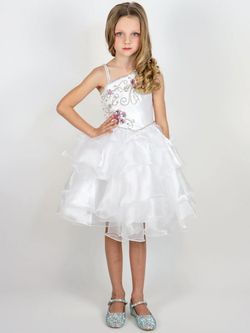 Style 5060 Marc Defang White Size 00 Sequined Prom Cocktail Dress on Queenly