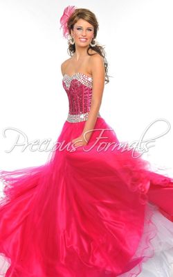 Style O10513 Precious Formals Pink Size 8 O10513 Jewelled Barbiecore Prom Cocktail Dress on Queenly