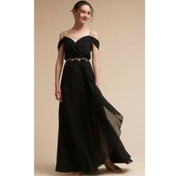 BHLDN Black Size 16 Floor Length 50 Off A-line Dress on Queenly