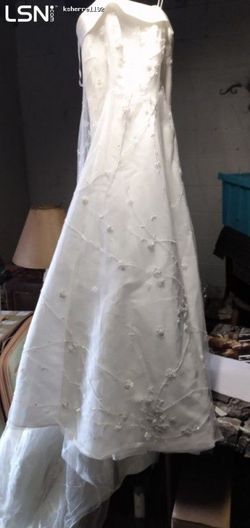 Jovani White Size 10 Tall Height Pageant Silk Cotillion Ball gown on Queenly