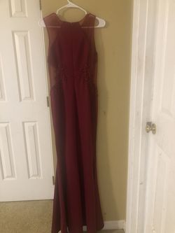 Poem Red Size 14 Party Black Tie Floor Length $300 Straight Dress on Queenly