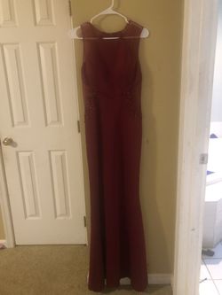 Poem Red Size 14 Party Black Tie Floor Length $300 Straight Dress on Queenly