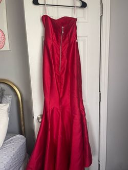 Sherri Hill Red Size 0 Pageant Black Tie Prom Side slit Dress on Queenly