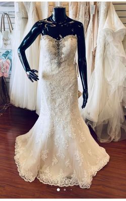 Style 6119 Stella York White Size 10 Floor Length Tall Height 6119 70 Off Mermaid Dress on Queenly