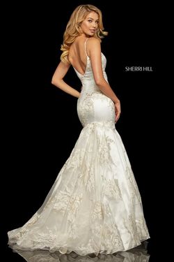 Style 52951 Sherri Hill White Size 0 Pageant 52951 Prom Mermaid Dress on Queenly