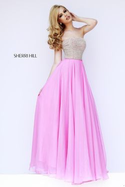 Style 8551 Sherri Hill Pink Size 00 Pageant Beaded Top Prom A-line Dress on Queenly