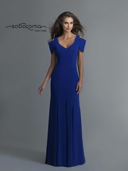 Style 99773 Saboroma Blue Size 10 Pageant Floor Length Straight Dress on Queenly