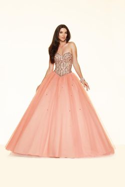 Style 98011 MoriLee Orange Size 0 Sequined Pageant Ball gown on Queenly