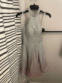 Rachel Allan Silver Size 0 Sunday Tall Height Prom Cocktail Dress on Queenly