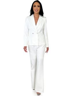 Style 8124 Marc Defang White Size 10 Interview Bridal Shower Jumpsuit Dress on Queenly
