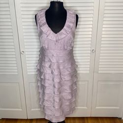 Dress Barn Purple Size 12 Plunge Prom Cocktail Dress on Queenly