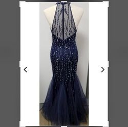 Camille La Vie Blue Size 6 Mermaid Dress on Queenly