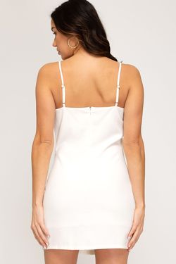 Style SS6815 She and Sky White Size 10 Side Slit Bridal Shower Cocktail Dress on Queenly
