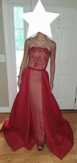 Tarik Ediz Red Size 0 Prom Overskirt 50 Off Straight Dress on Queenly