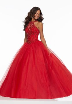 Style 43122 MoriLee Red Size 24 Quinceanera Plus Size Prom Ball gown on Queenly