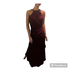 Style ZRH17807 JJs House Purple Size 4 Jersey Padded Black Tie Straight Dress on Queenly