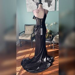 Portia and Scarlett Black Size 4 50 Off Side Slit Prom Mermaid Dress on Queenly