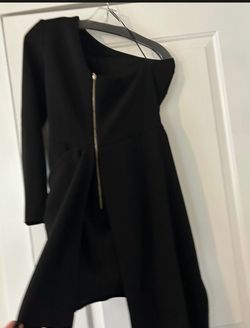 Nicole Bakti Black Size 8 Homecoming One Shoulder Jersey Cocktail Dress on Queenly