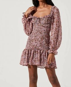 Style 1-2728213964-3471 ASTR Pink Size 4 Polyester Sweetheart Sheer Sleeves Cocktail Dress on Queenly