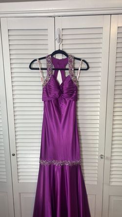 Style P3068 Kiss Kiss Formal Purple Size 2 Prom Mermaid Dress on Queenly