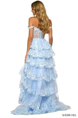 Style 55500 Sherri Hill Blue Size 6 55500 Ball gown on Queenly