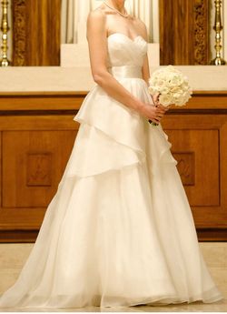 Style 8012 B Watters brides White Size 10 Strapless Free Shipping 8012 B Ball gown on Queenly