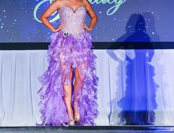 Sherri Hill Purple Size 8 Jersey Pageant Tall Height A-line Dress on Queenly
