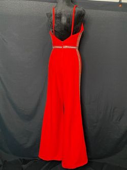 Madeline Gardner Red Size 6 Free Shipping Floor Length Jumpsuit Dress on Queenly