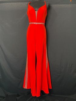 Madeline Gardner Red Size 6 Free Shipping Floor Length Jumpsuit Dress on Queenly