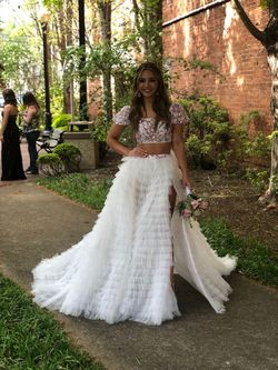 Sherri Hill White Size 0 Prom Cotillion Embroidery Ball gown on Queenly