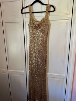 ASOS Gold Size 0 Tall Height Jersey A-line Dress on Queenly