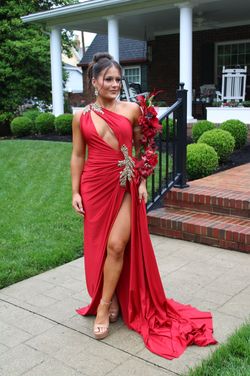 Portia and Scarlett Red Size 2 Jersey Prom A-line Dress on Queenly