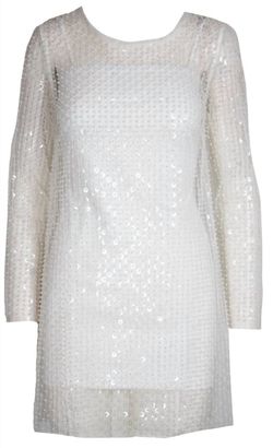 Style 1-2405438152-892 LUCY PARIS White Size 8 Jersey Tall Height Cocktail Dress on Queenly