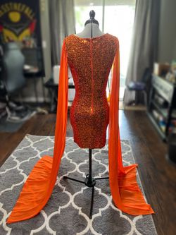 Fashion Nova Orange Size 0 Mini Fun Fashion Homecoming Cocktail Dress on Queenly