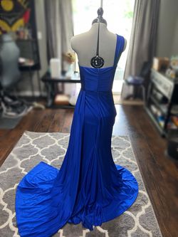 Fashion Nova Blue Size 0 Jersey Prom Side slit Dress on Queenly