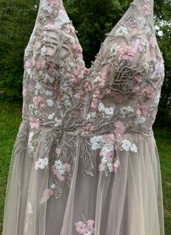 Colette Multicolor Size 18 50 Off Floral Plunge A-line Dress on Queenly