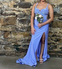 Amarra Purple Size 12 Prom Plus Size Straight Dress on Queenly