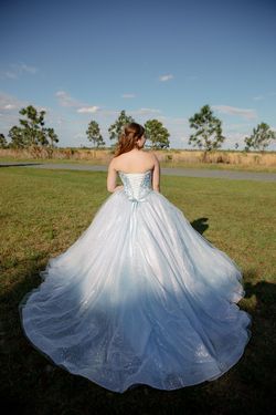 Morilee Blue Size 0 Jewelled Quinceanera Floor Length Ball gown on Queenly
