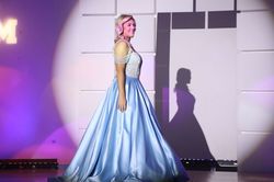 Sherri Hill Blue Size 14 50 Off Jersey Pageant Square Neck Ball gown on Queenly