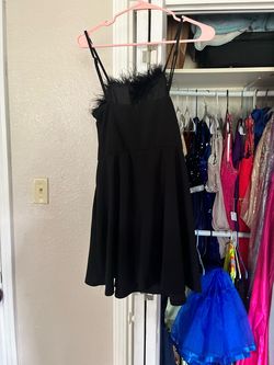 Speechless Black Size 14 Jersey Square Neck Cocktail Dress on Queenly