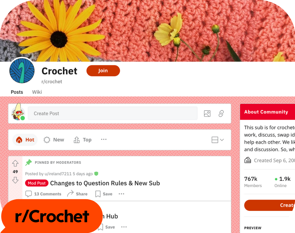 Crochet banner