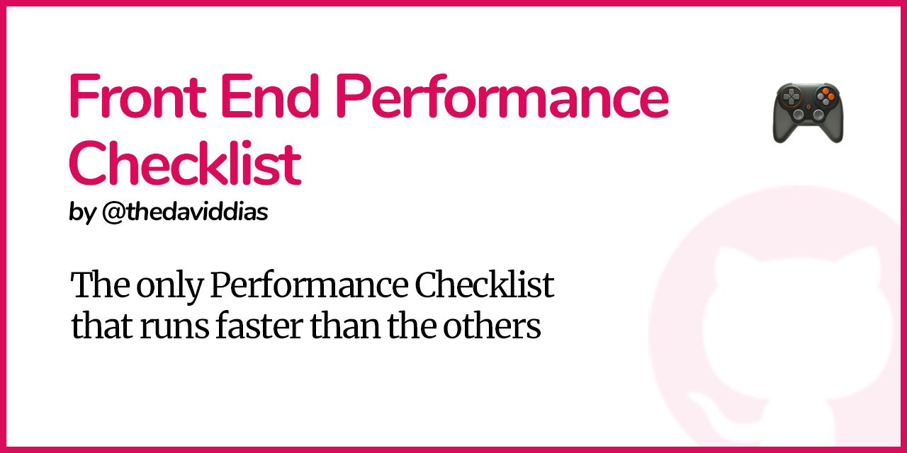 Front-End-Performance-Checklist
