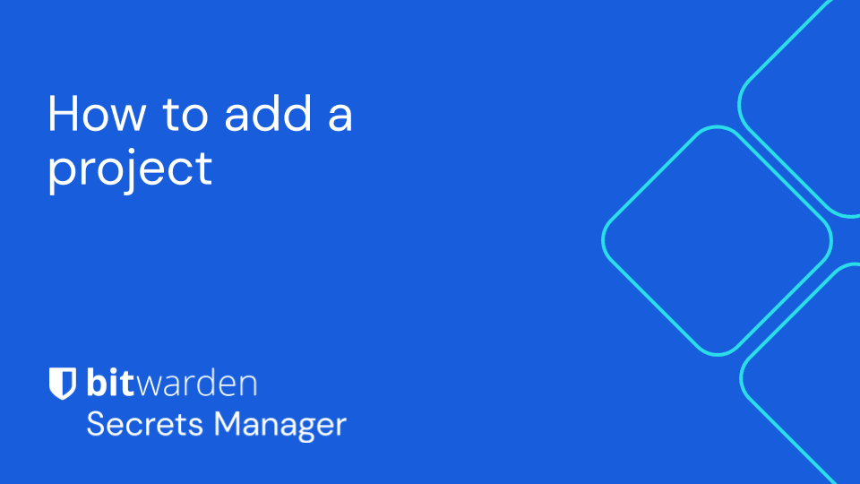 LC-SM-Hero How to add a project in Secrets Manager