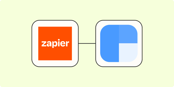 Zapier logo connecting to Clearbit