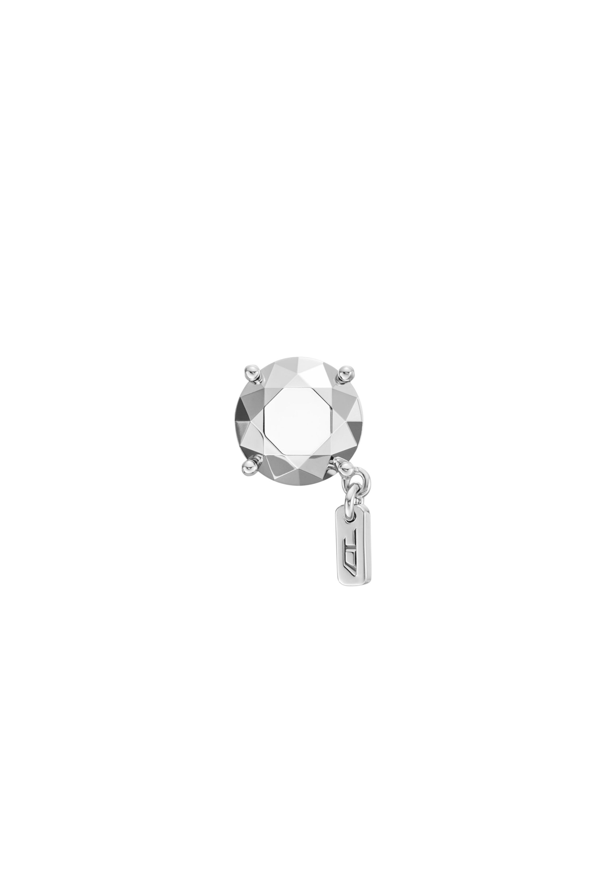 Diesel - DL1352040 JEWEL, Woman Diamond Cut Sterling Silver Stud Earring in Silver - Image 1