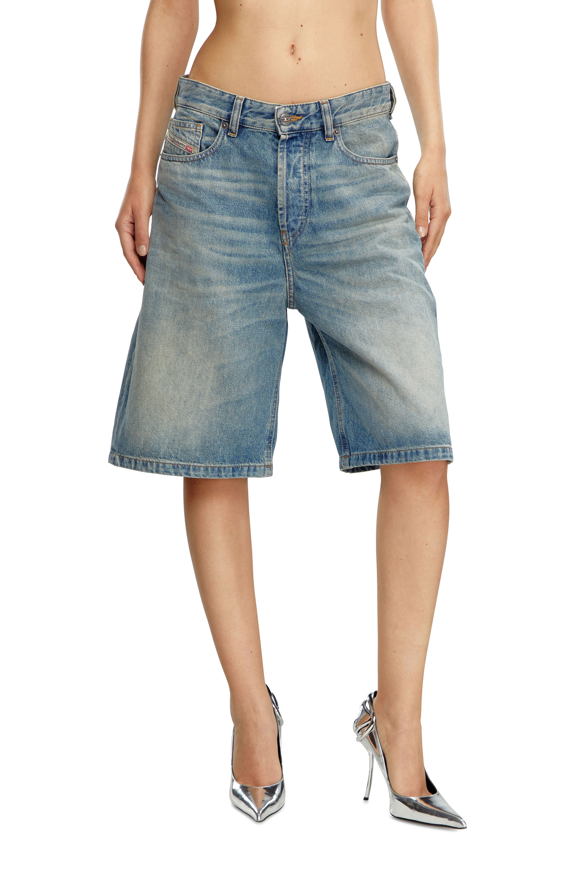 Diesel - DE-SIRE-SHORT, Woman Denim shorts in Blue - Image 1